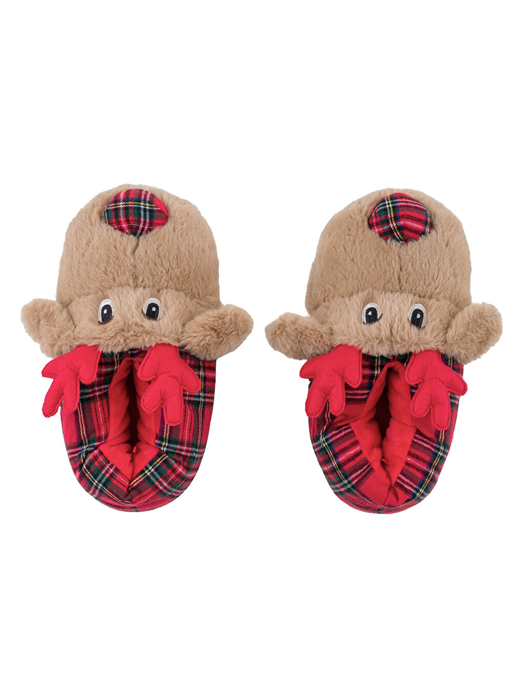 Deer Figured Plush Women's Home Slippers -W4CF87Z8-VVU