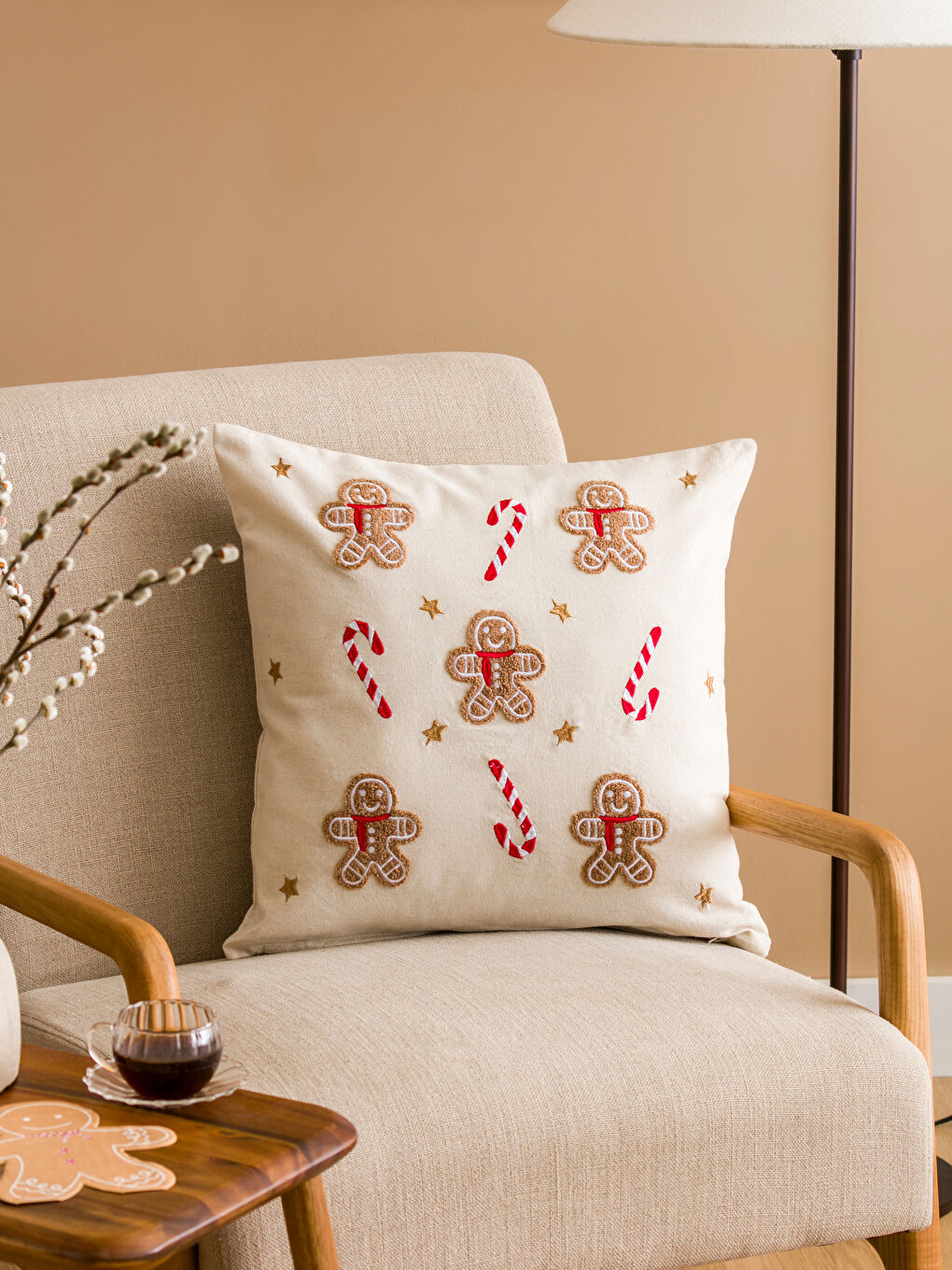 LCW HOME New Year's Themed Throw Pillow Case 45x45 Cm -W4CH02Z8-F9C