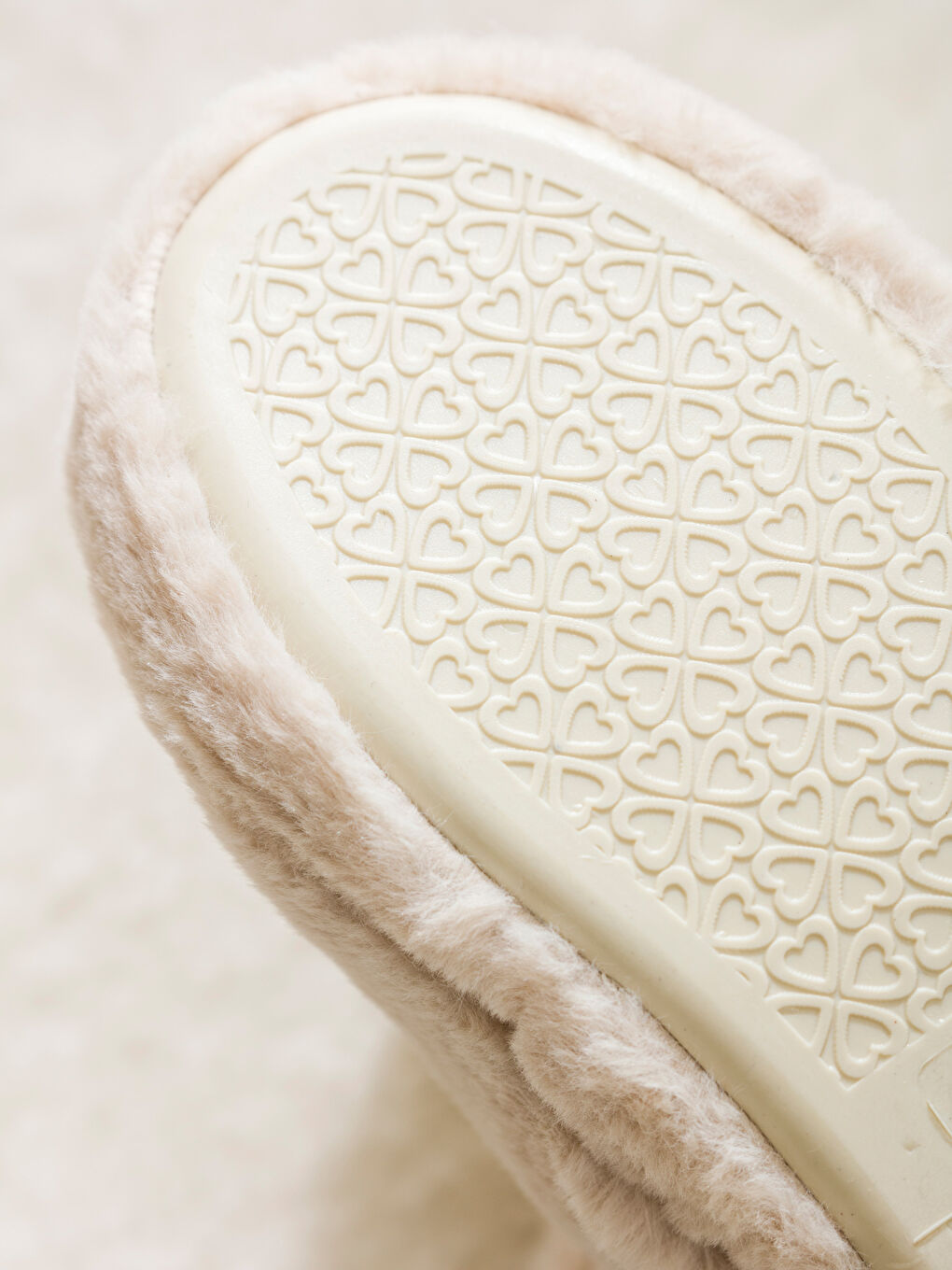 Bej Pelüş Kadın Ev Botu-3