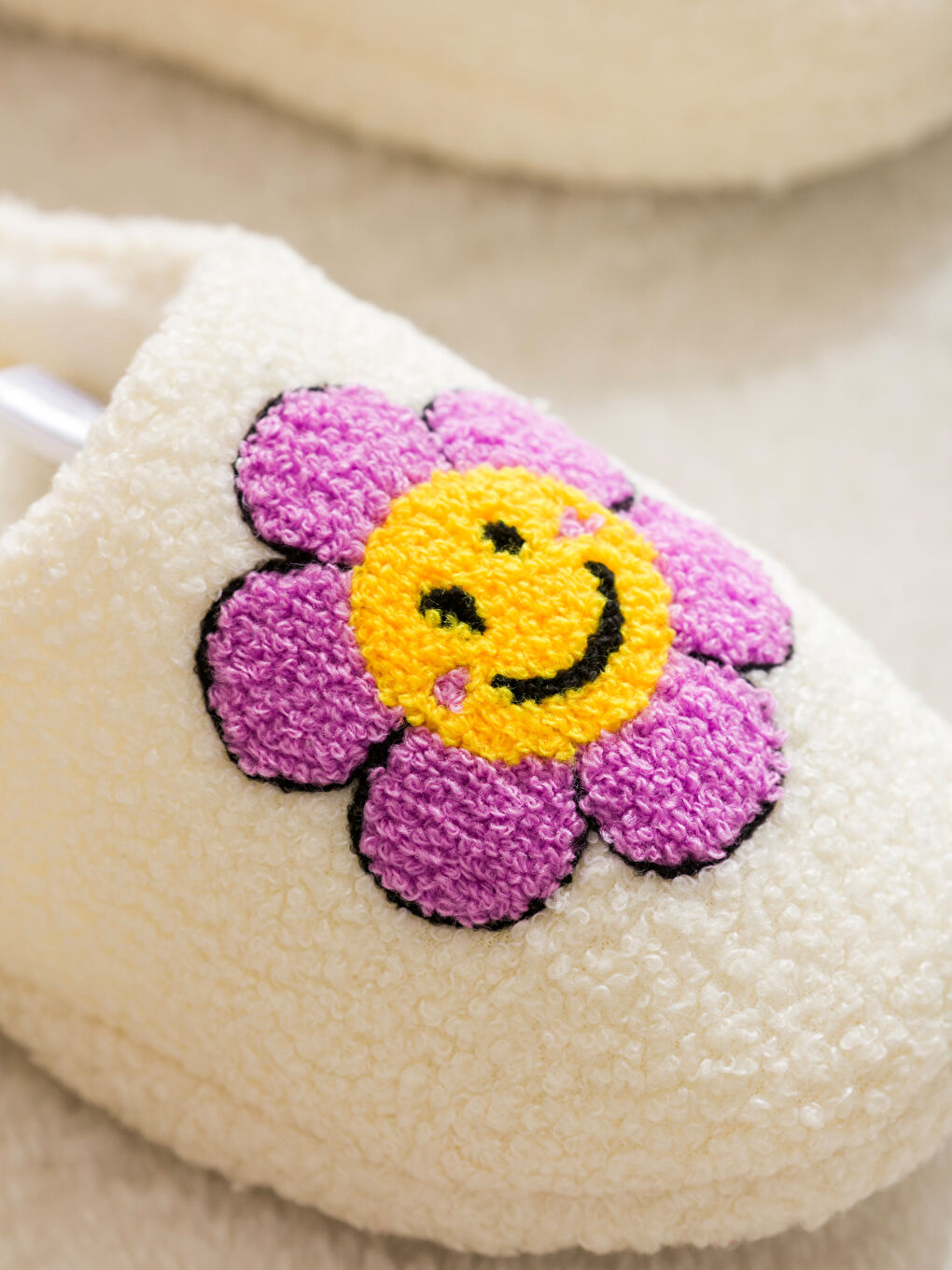 Floral Embroidered Plush Women's Home Slippers-2