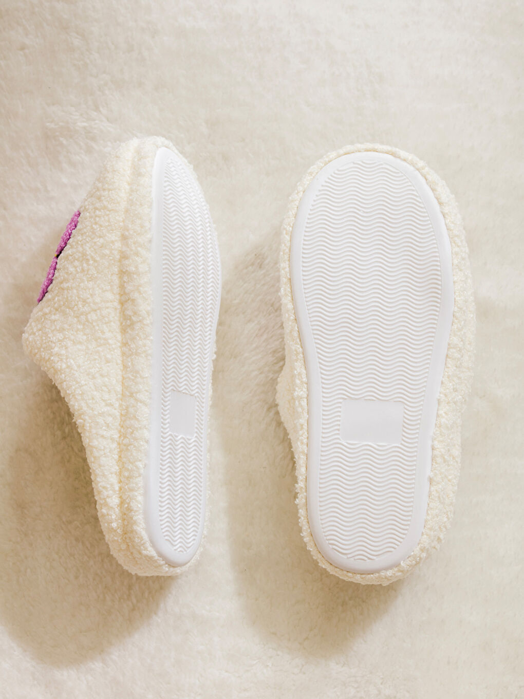 Floral Embroidered Plush Women's Home Slippers-3