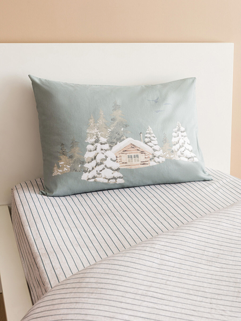 Karışık Pamuklu Baskılı Tek Kişilik Nevresim Takımı-2