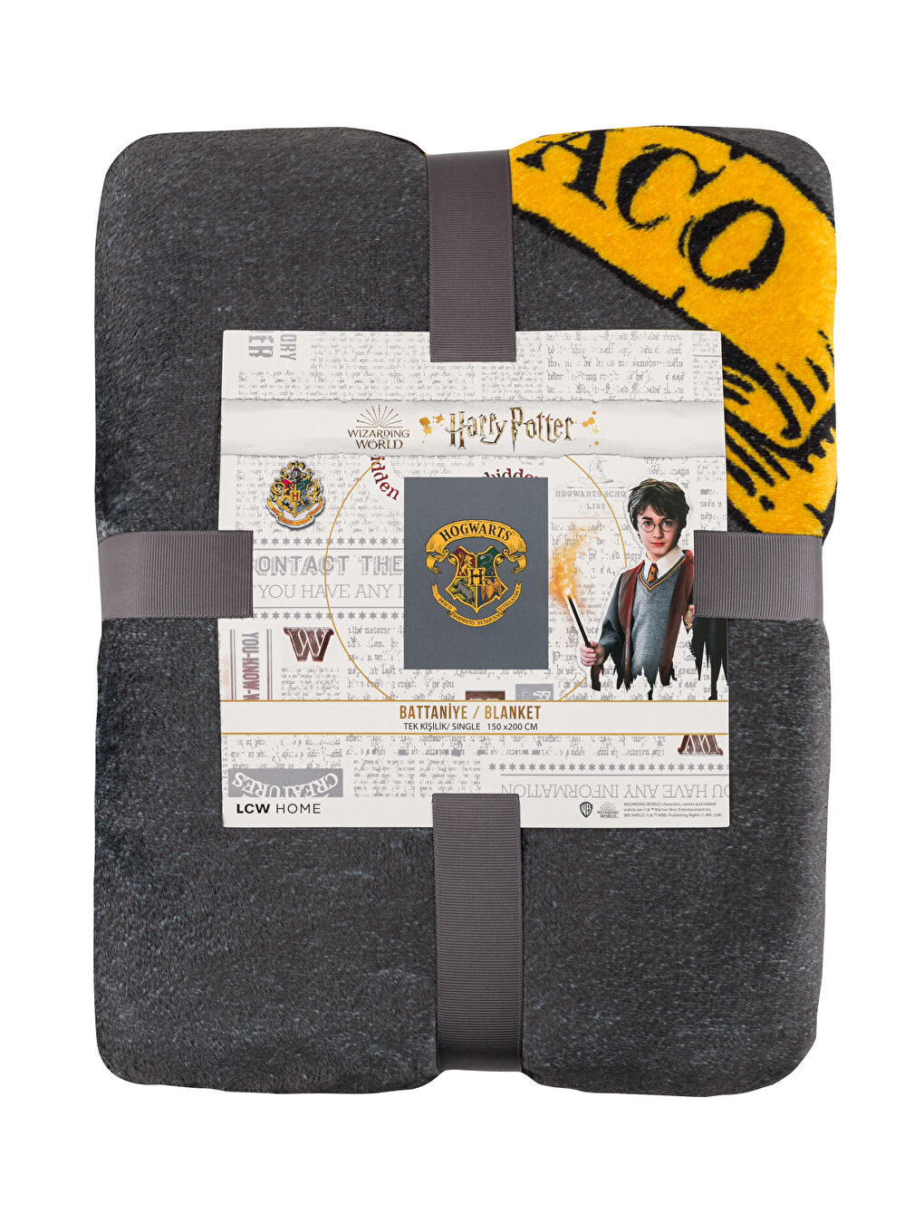 LCW HOME Karışık Baskılı Harry Potter Baskılı Tek Kişilik Battaniye 150x200 Cm - 4