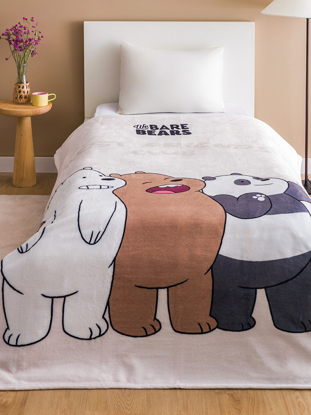 LCW HOME Karışık Baskılı We Bare Bears Baskılı Tek Kişilik Battaniye 150x200 Cm