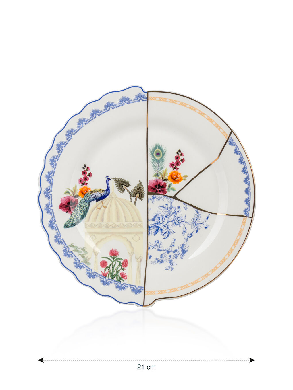 LCW HOME Beyaz Baskılı Porselen Pasta Tabağı 21 Cm - 4