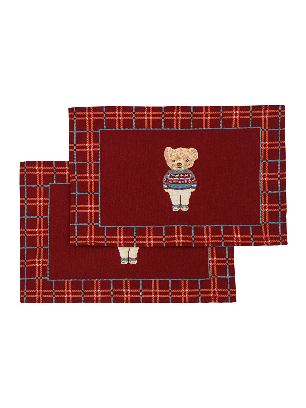 LCW HOME Karışık Baskılı Ayıcık Teddy Baskılı Amerikan Servis 2'li 33x50 Cm - 3