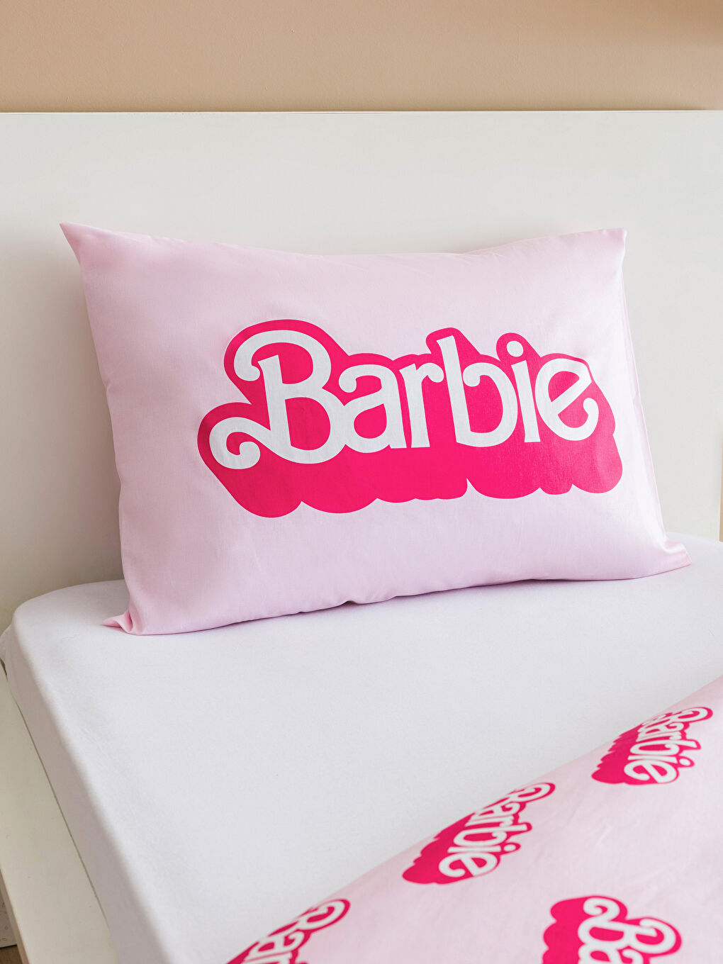 LCW HOME Pembe Baskılı Barbie Baskılı Tek Kişilik Nevresim Seti - 2