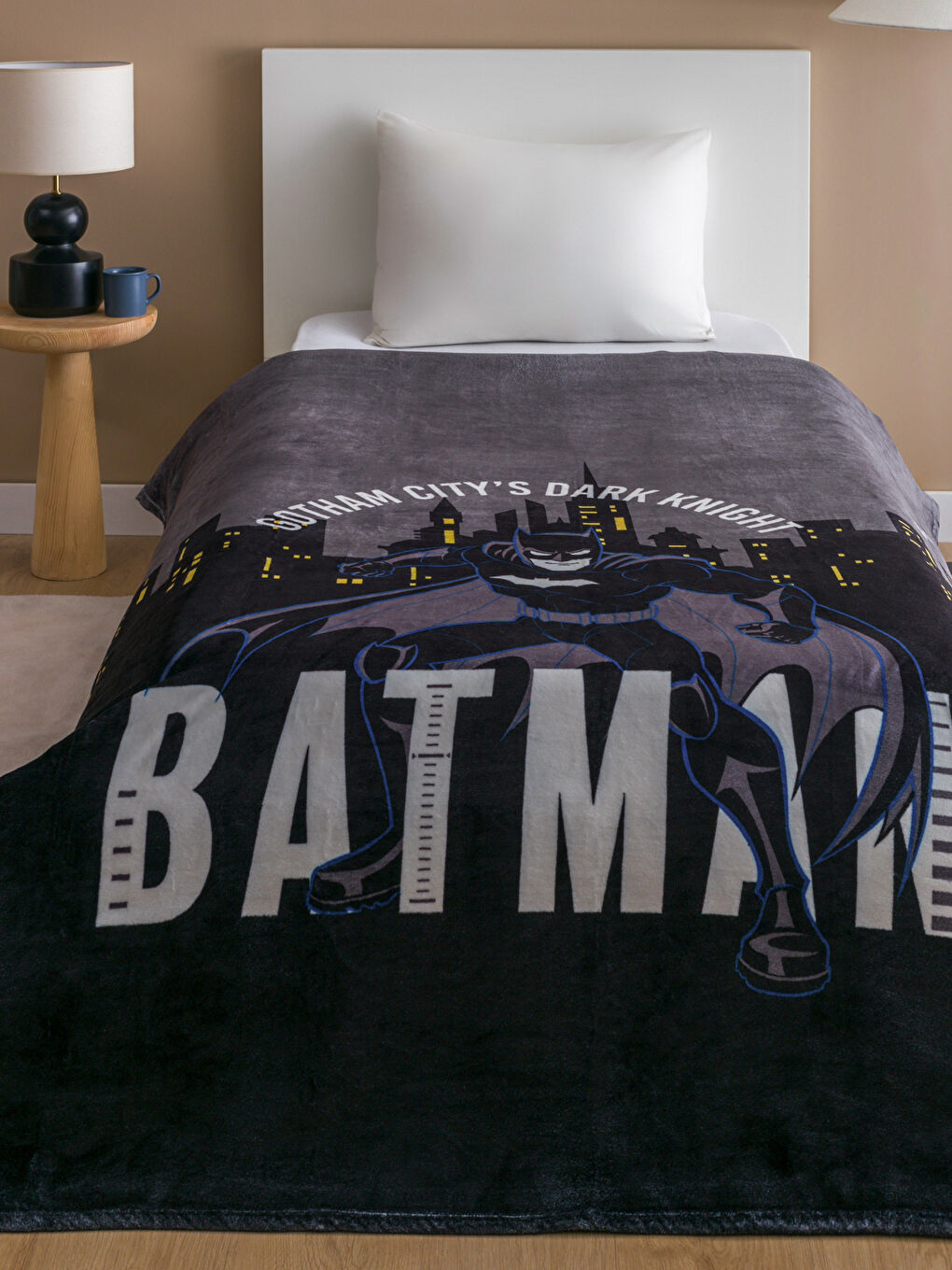 LCW HOME Karışık Baskılı Batman Baskılı Tek Kişilik Çocuk Battaniye 150x200 Cm