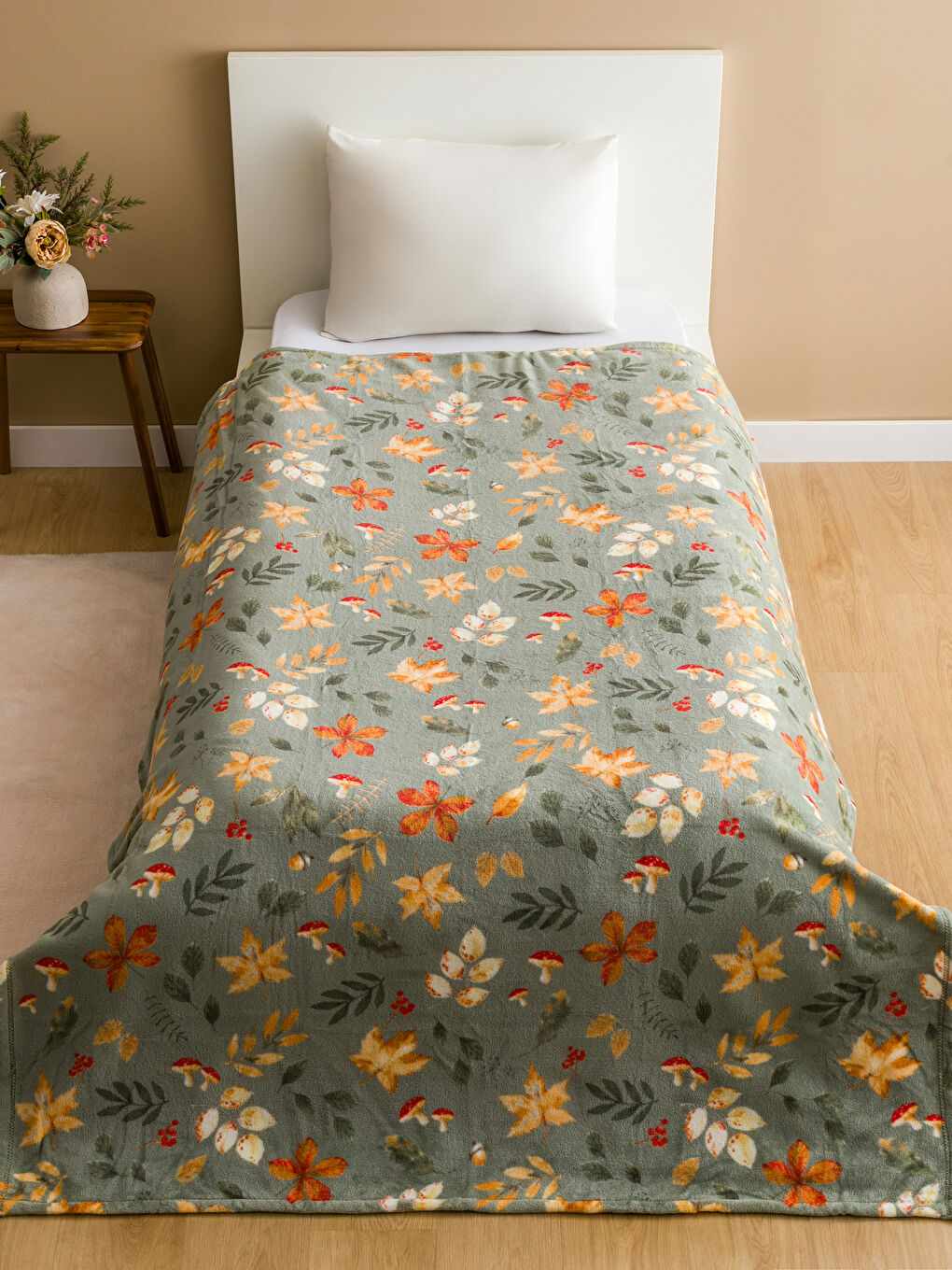 بطانية سرير مفرد مُزهرة مقاس 150x200 سم-1