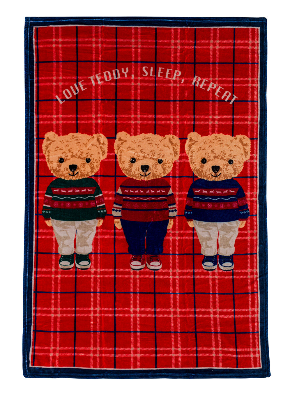 LCW HOME Kırmızı Ayı Teddy Baskılı Tv Battaniyesi 100x150 Cm - 4