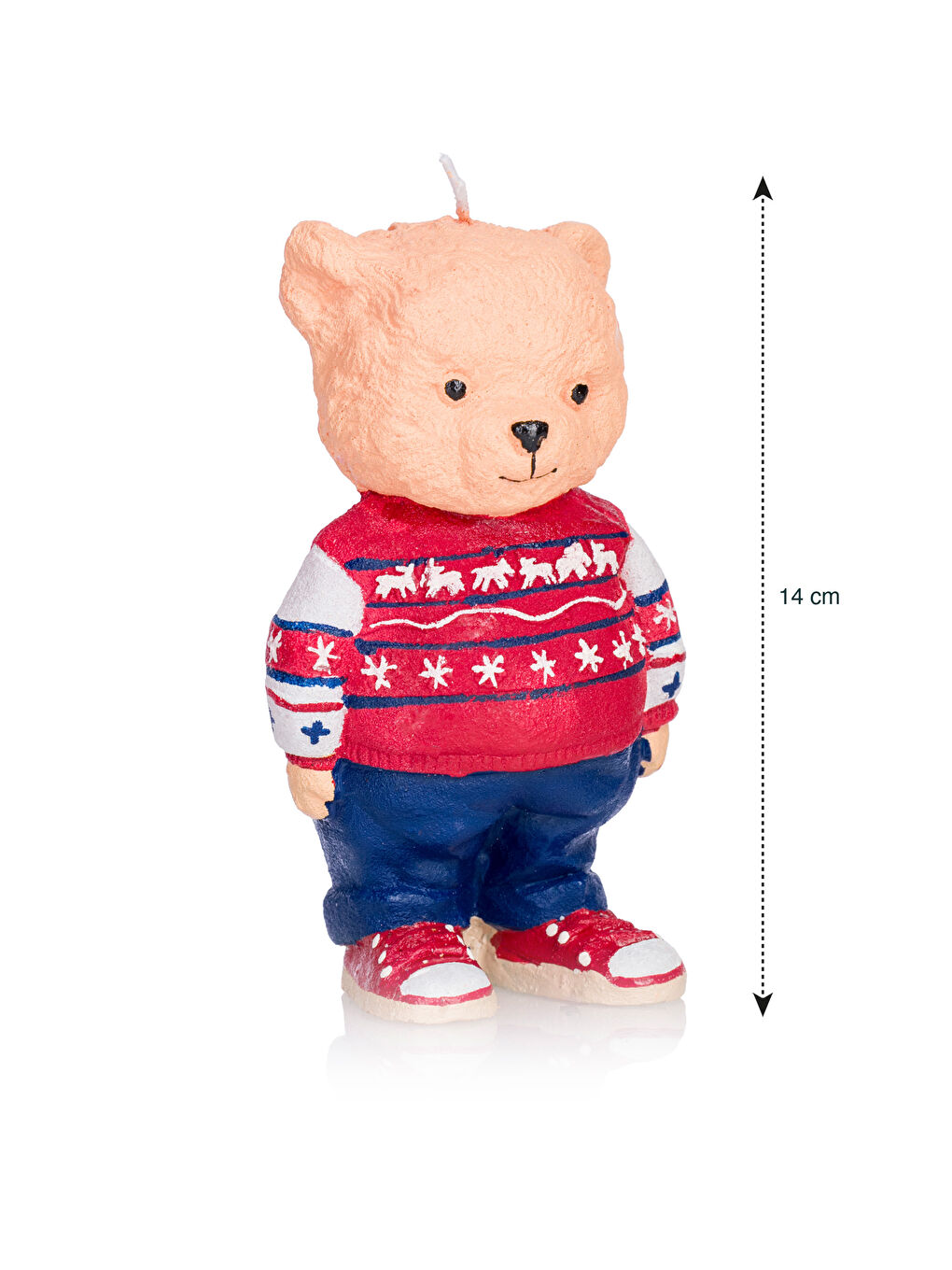 LCW HOME Karışık Baskılı Ayı Teddy Baskılı Dekoratif Mum 14 Cm - 3