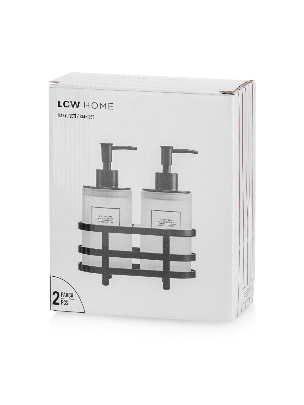 LCW HOME Beyaz Standlı Sıvı Sabunluk Seti - 4