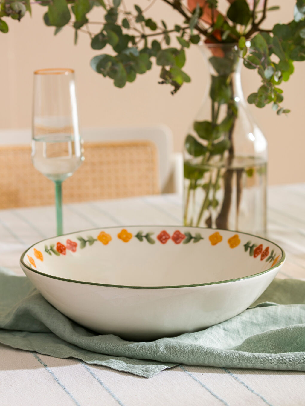 LCW HOME Karışık Baskılı Baskılı Seramik Salata Kasesi 26 Cm - 1