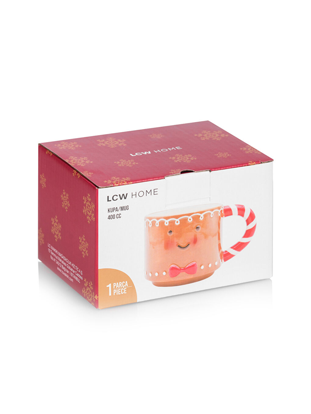 LCW HOME Devetüyü Yılbaşı Temalı Seramik Kupa 400 Ml - 3