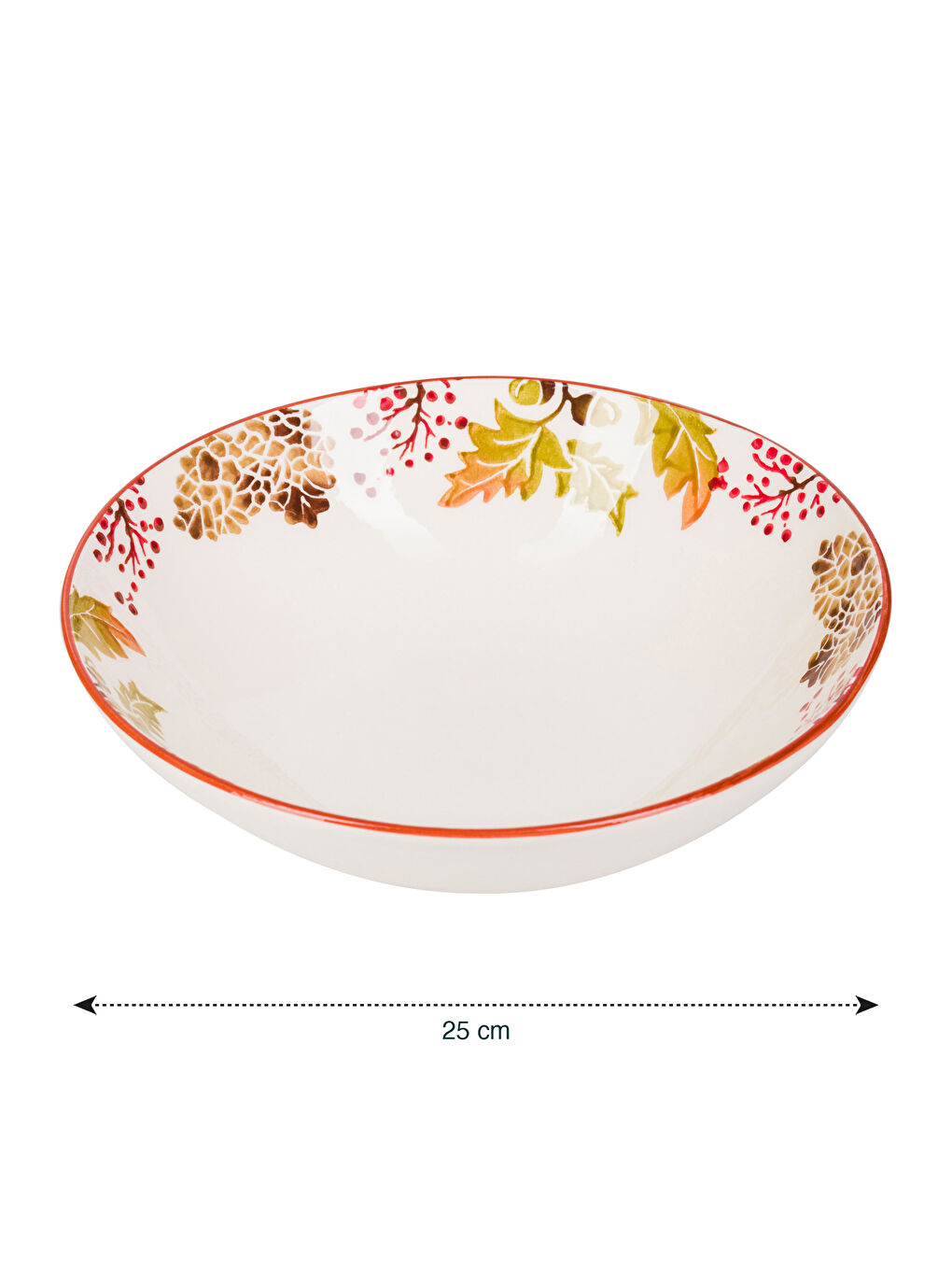 LCW HOME Karışık Baskılı Baskılı Seramik Salata Kasesi 26 Cm - 3