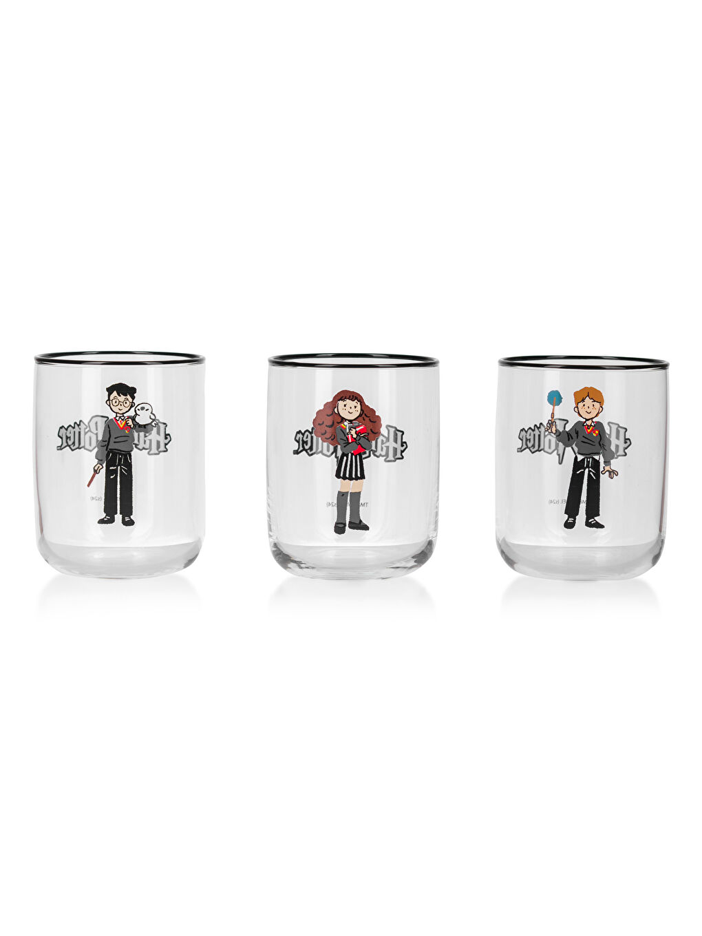 LCW HOME Karışık Baskılı Harry Potter Baskılı Cam Kupa 280 Ml 3'lü - 5