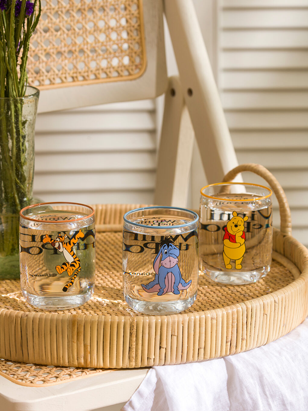 LCW HOME Karışık Baskılı Winnie The Pooh Baskılı Cam Bardak 3'lü 280 Ml