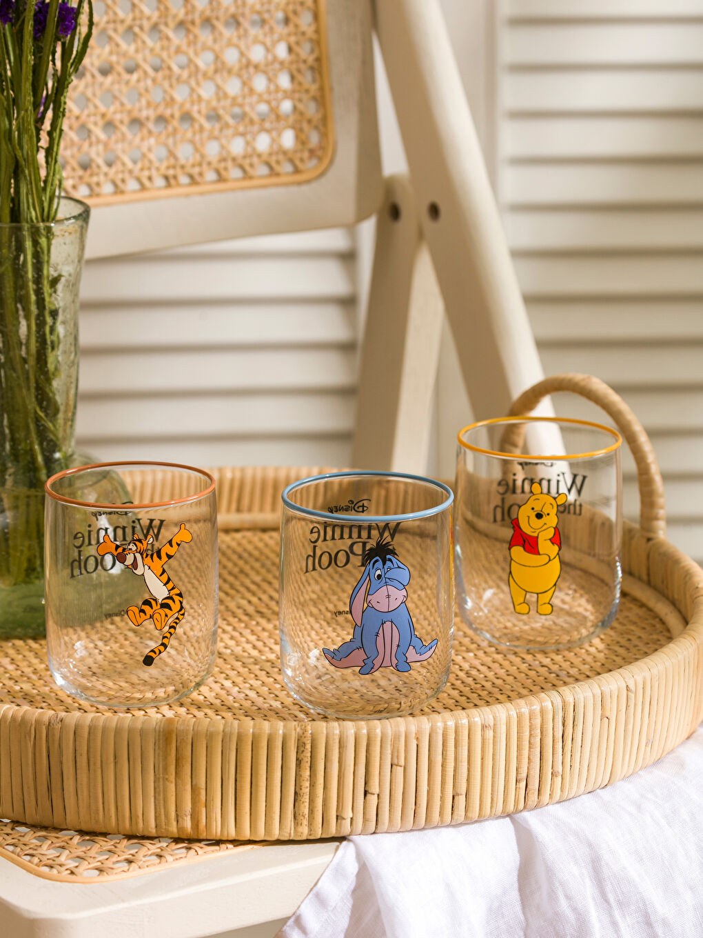 LCW HOME Karışık Baskılı Winnie The Pooh Baskılı Cam Bardak 3'lü 280 Ml - 2