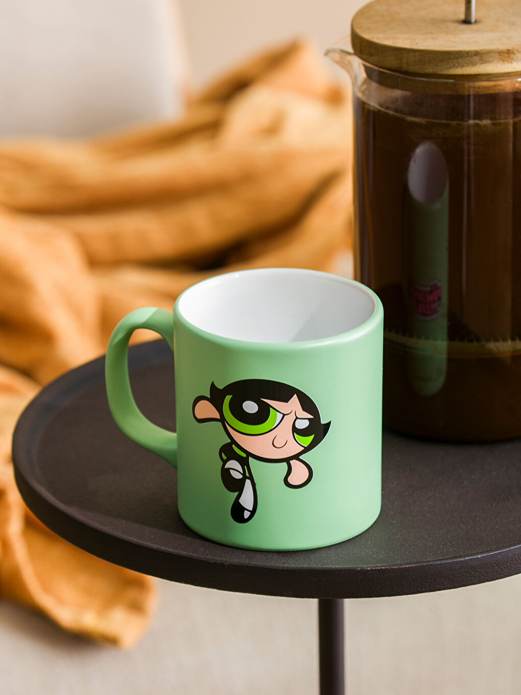 LCW HOME Nane Yeşili Powerpuff Girls Baskılı Seramik Kupa 320 ml