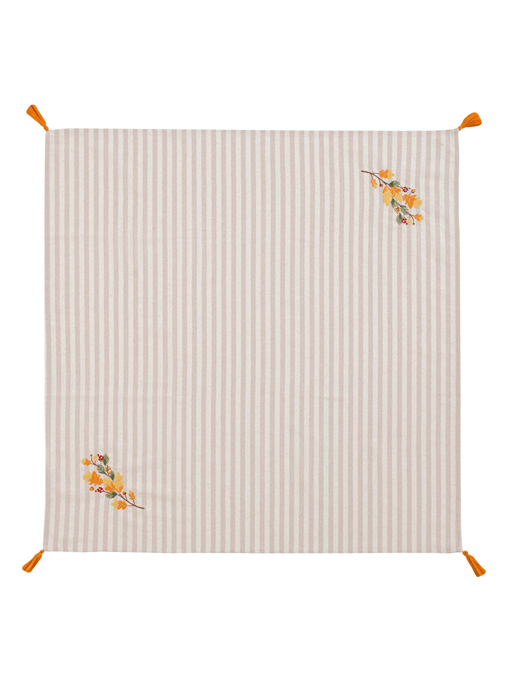 LCW HOME Çiçek Nakışlı Masa Örtüsü 90x90 cm -W4FJ19Z8-YG7