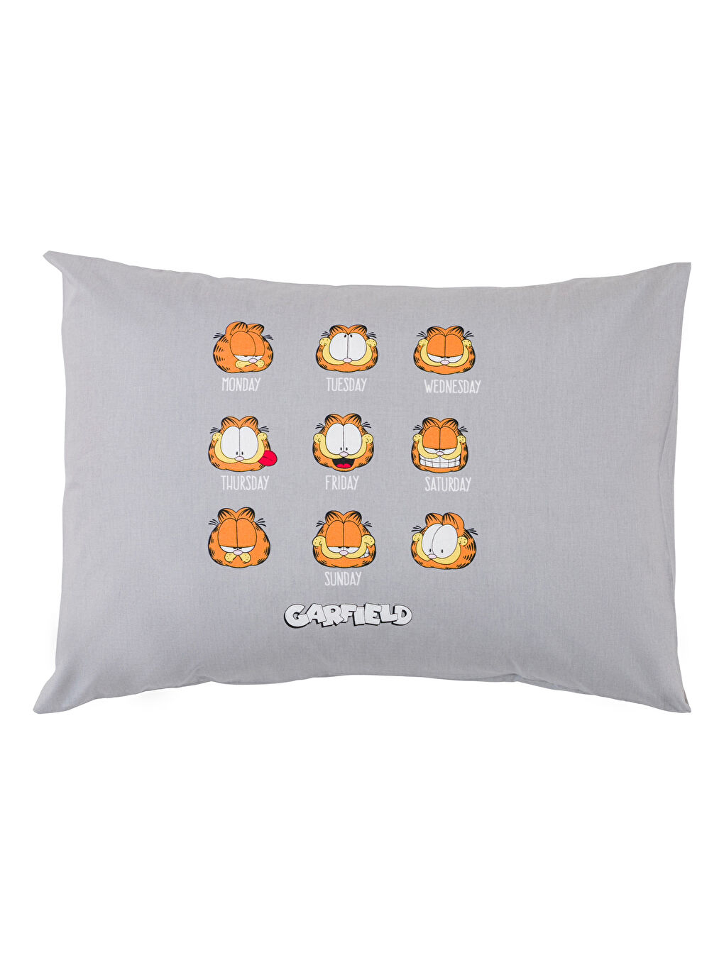 LCW HOME Gri Baskılı Garfield Baskılı Yastık Kılıfı 2'li 50x70 Cm - 4