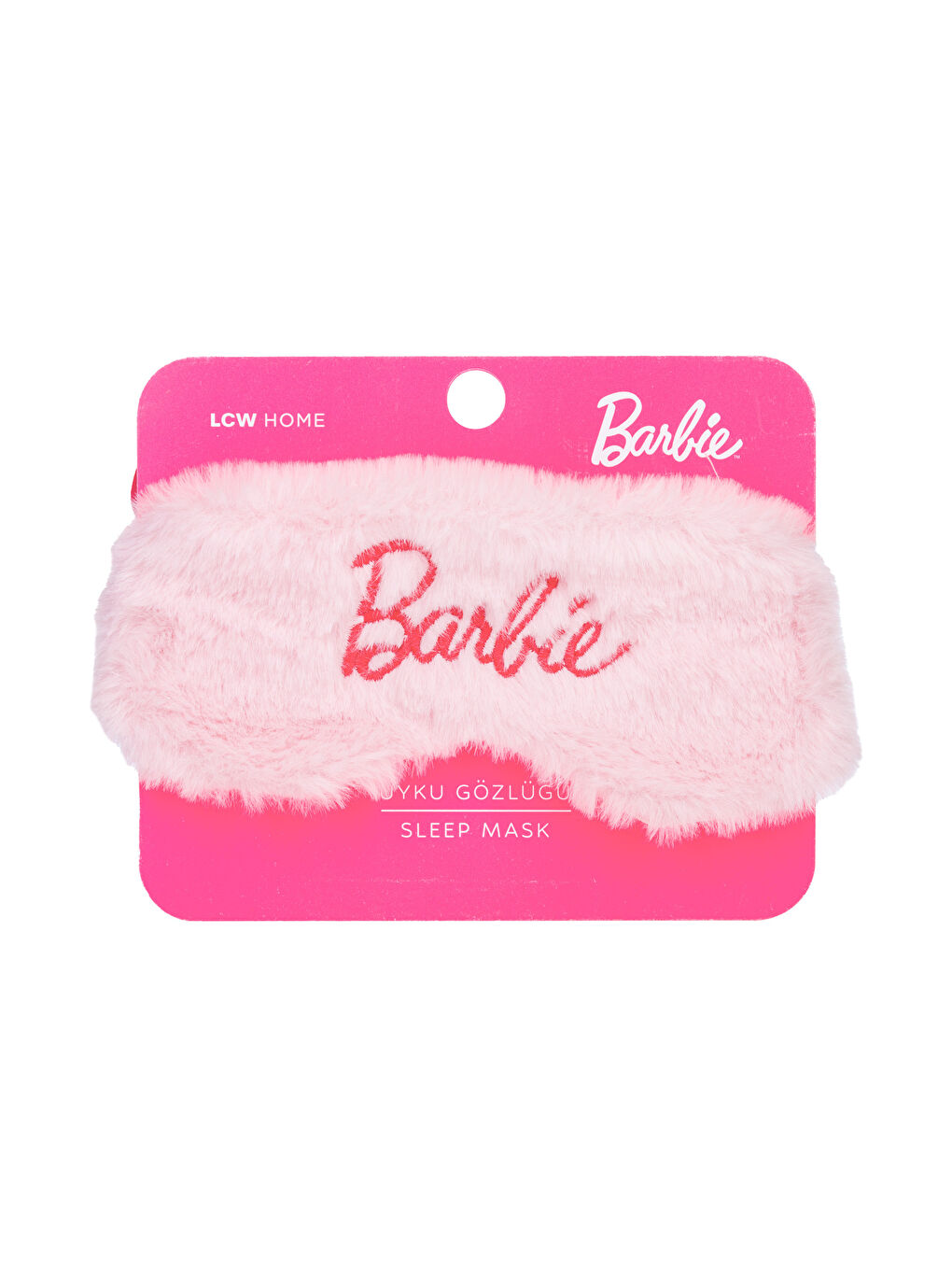 LCW HOME Pembe Baskılı Barbie Nakışlı Kadın Uyku Gözlüğü - 3