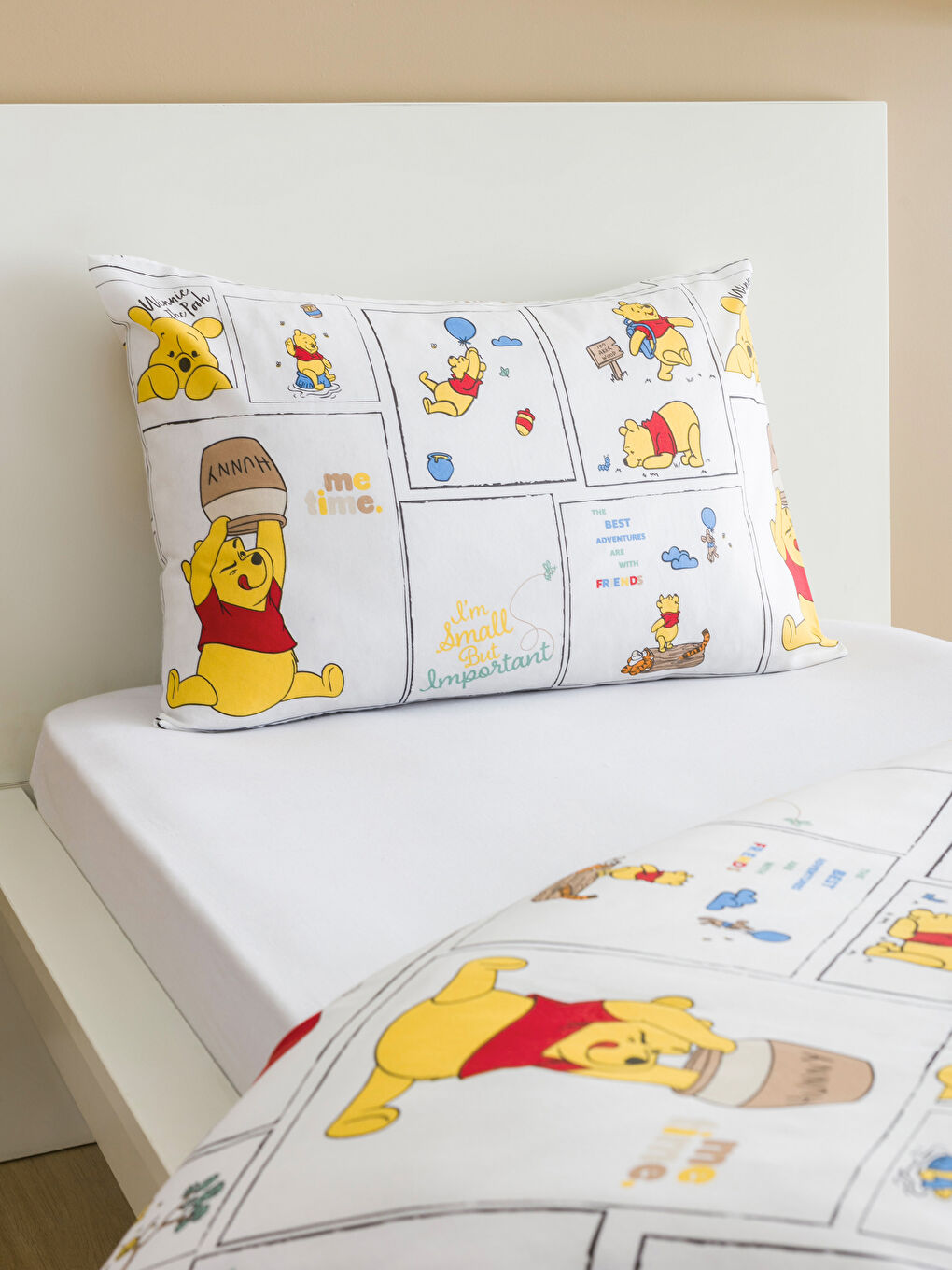 LCW HOME Karışık Baskılı Winnie the Pooh Baskılı Tek Kişilik Nevresim Seti - 2