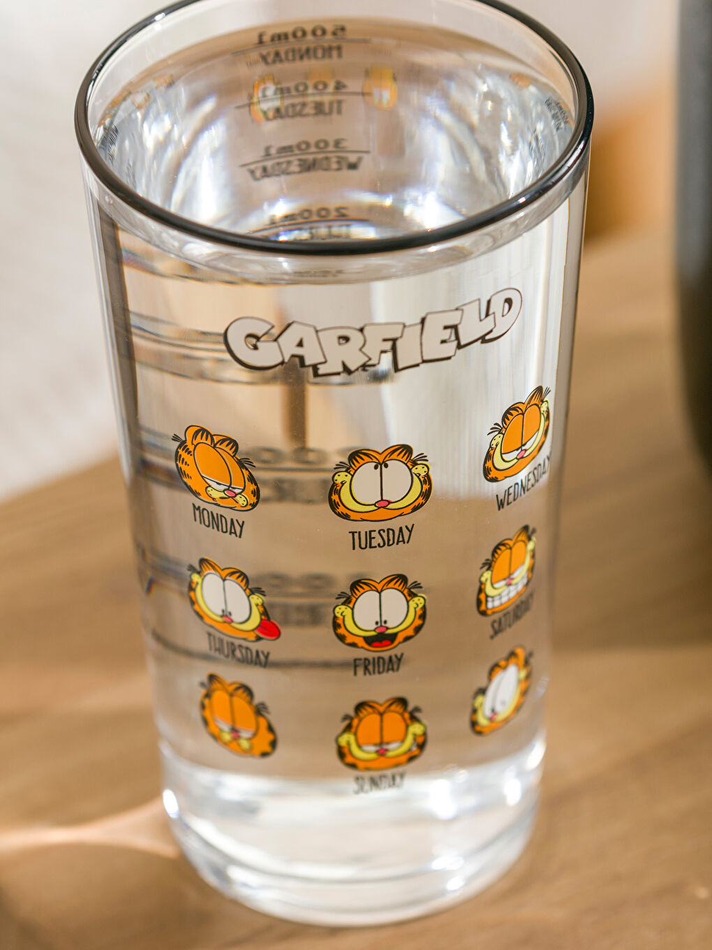 LCW HOME Karışık Baskılı Garfield Baskılı Cam Bardak 570 Ml - 3