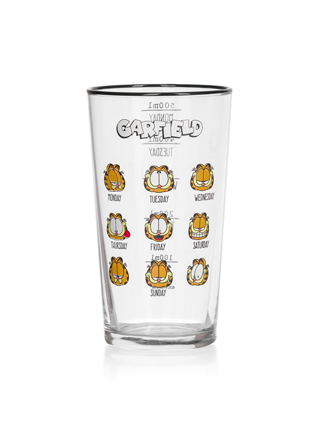 LCW HOME Karışık Baskılı Garfield Baskılı Cam Bardak 570 Ml - 4