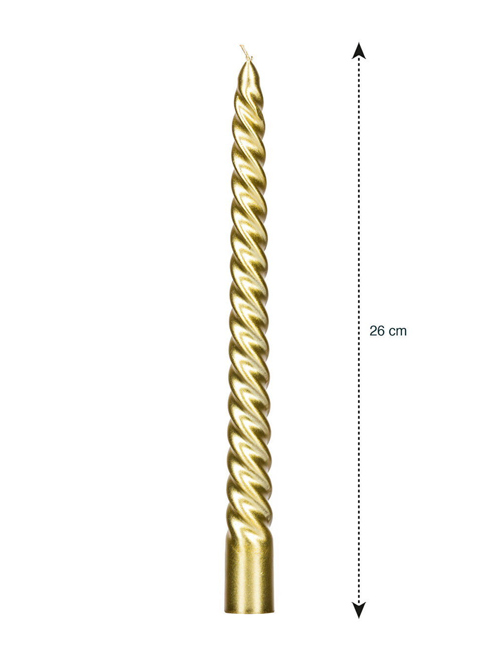 LCW HOME Sarı Büzgü Desenli Dekoratif Mum 2'li 26 Cm - 4