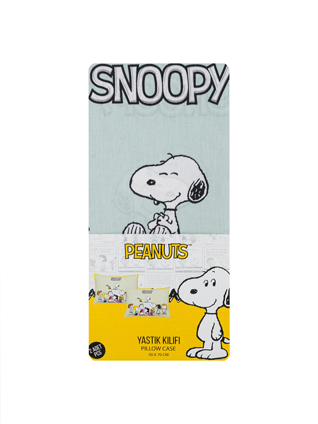 LCW HOME Karışık Baskılı Snoopy Baskılı Yastık Kılıfı 2'li 50x70 Cm - 3