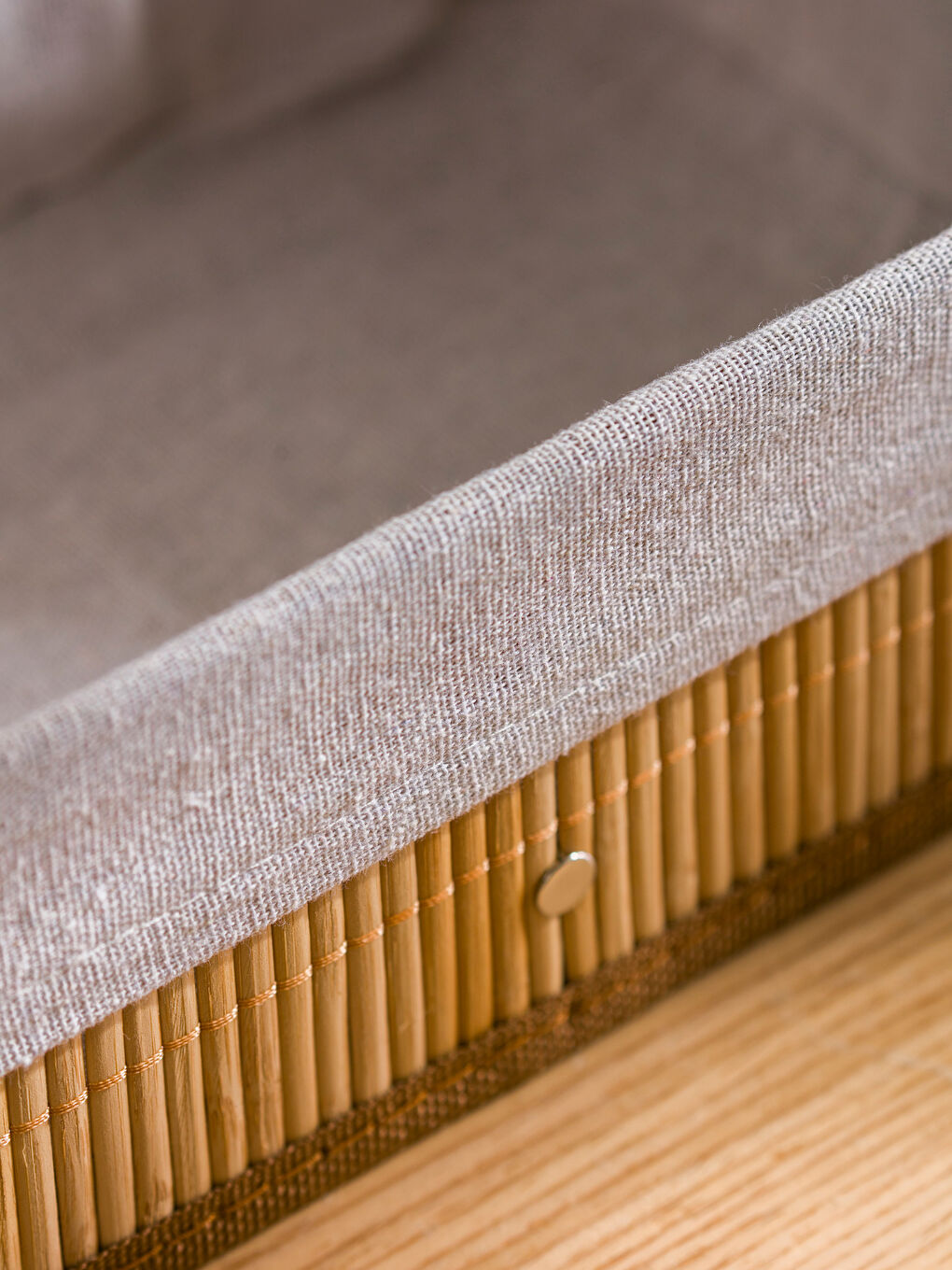 Katlanabilir Bambu Sepet 26x16x10 cm-2