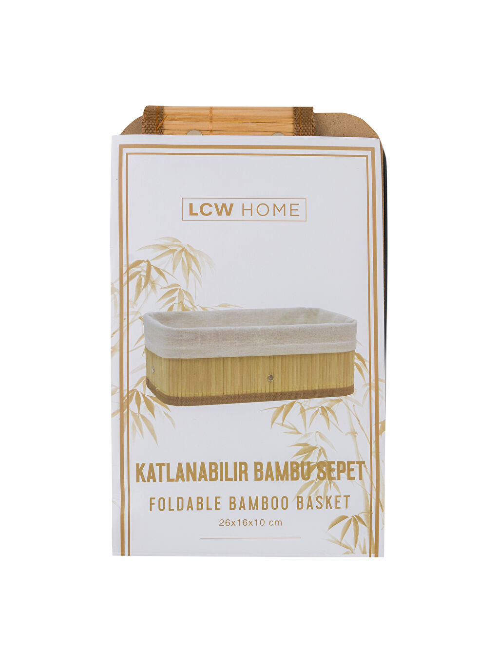 Katlanabilir Bambu Sepet 26x16x10 cm-3