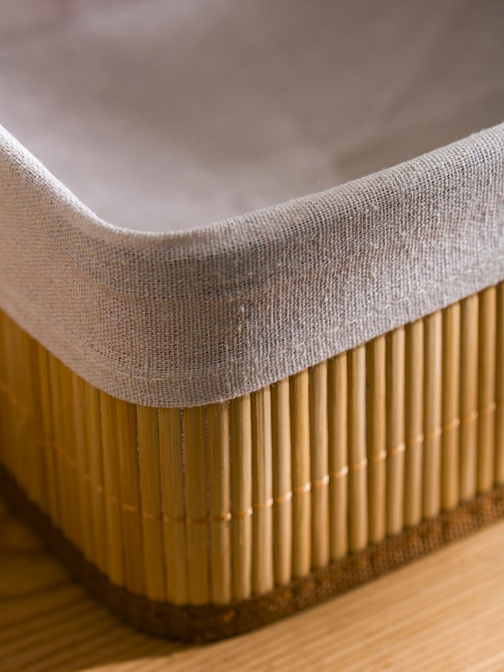 Сгъваема бамбукова кошница 30x22x12 см-2