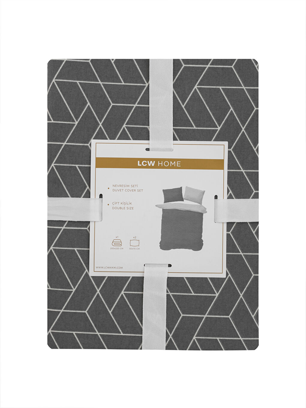 Gri Desenli Çift Kişilik Nevresim Seti-6