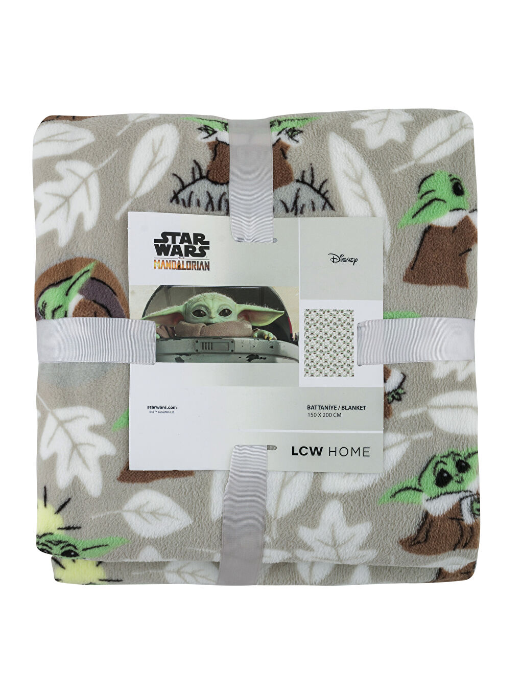 LCW HOME Açık Gri Star Wars Baskılı Tek Kişilik Çocuk Battaniye 150x200 Cm - 4