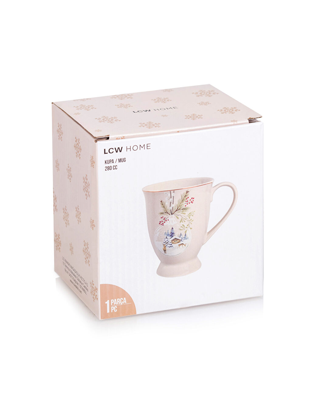 LCW HOME Ekru Baskılı Kupa 280 Ml - 3