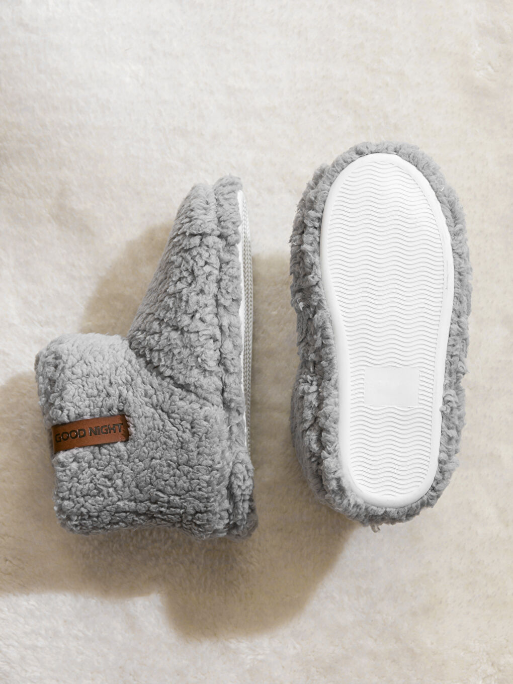 Plain Plush Women's Home Slipper Boots-3