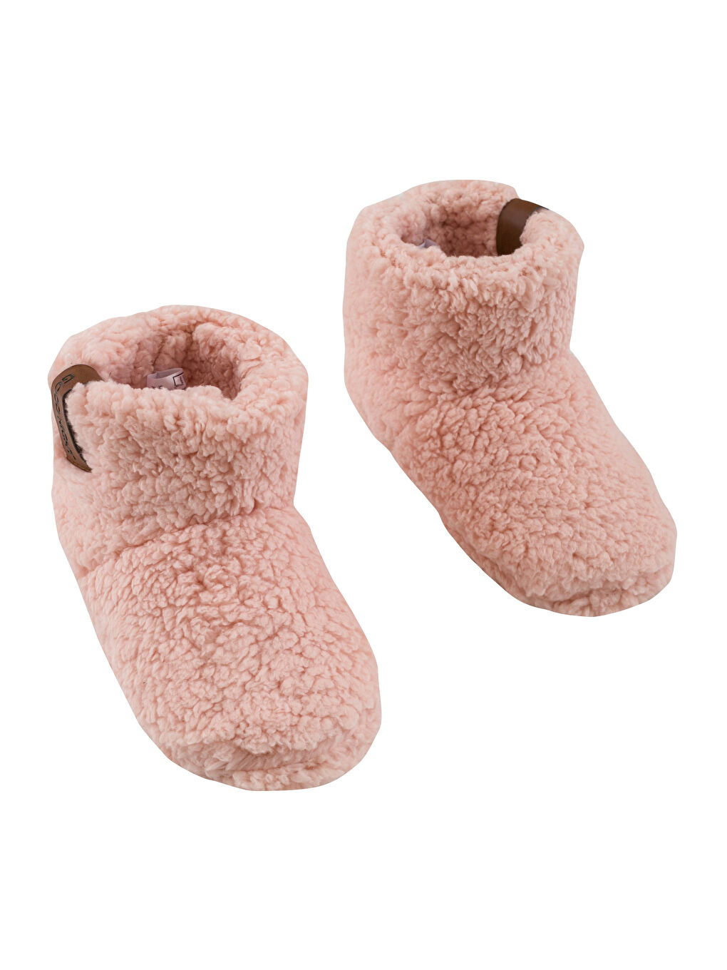 Bottes Pantoufles d'Accueil en Peluche Unies pour Femmes-5
