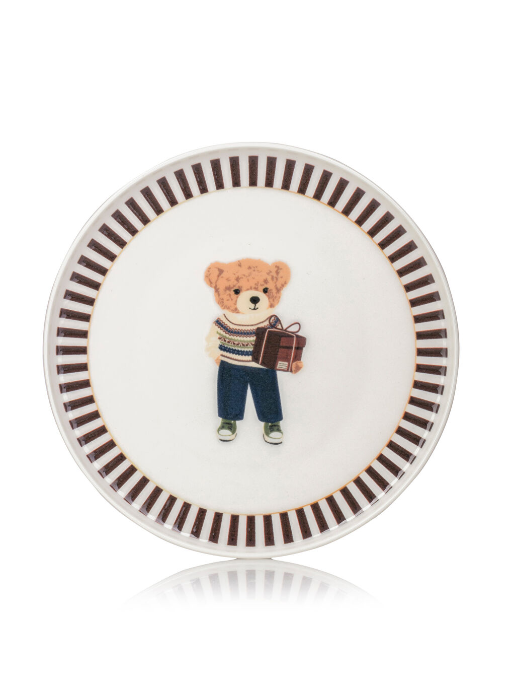 LCW HOME Karışık Baskılı Ayıcık Teddy Baskılı Porselen Tabak 21 Cm - 3