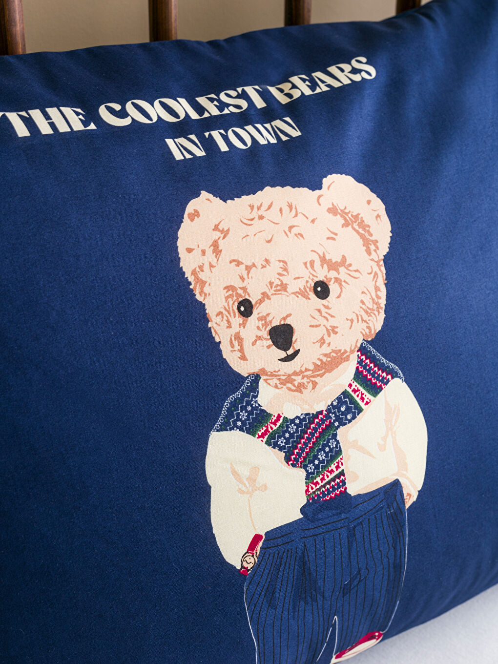 Feță de Pernă Imprimată cu Ursuleț Teddy 2 Bucăți 50x70 Cm-3