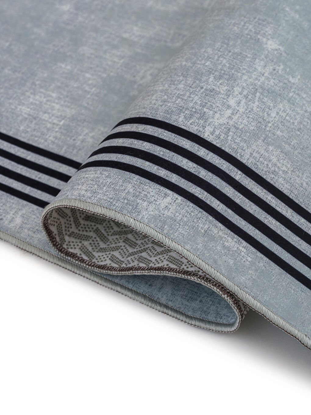 Gri Çizgi Desenli Banyo Paspası 50x110 cm-2