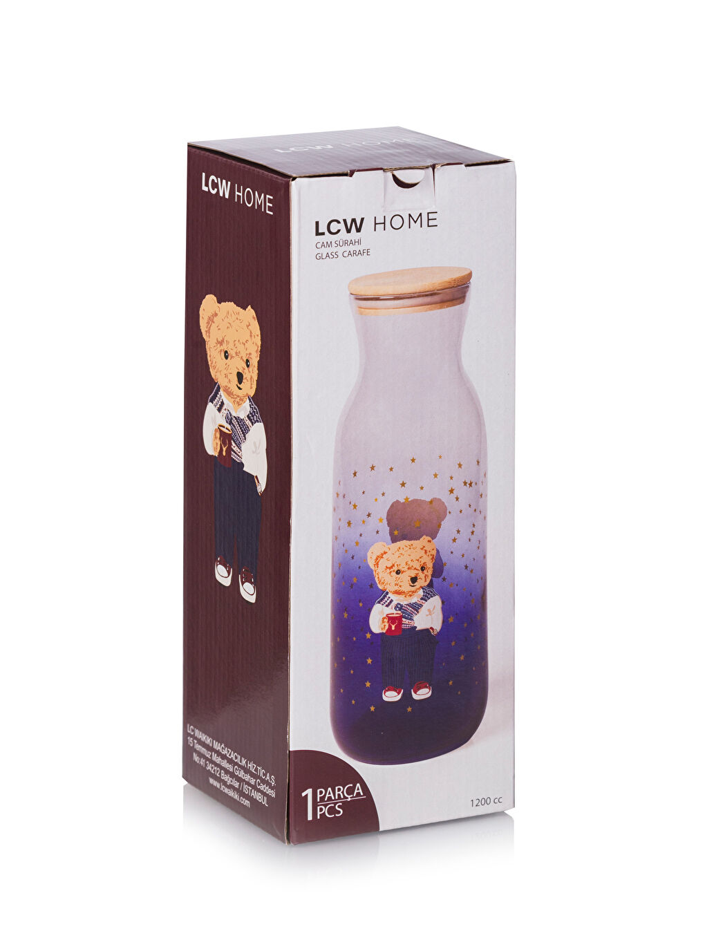 LCW HOME Lacivert Ayıcık Teddy Baskılı Kapaklı Sürahi 1200 Ml - 3