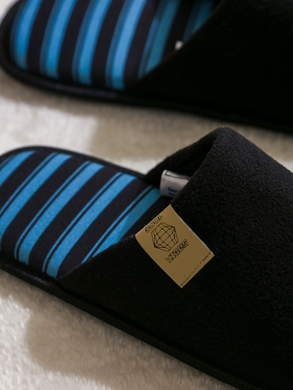 Striped Men's Home Slippers-2