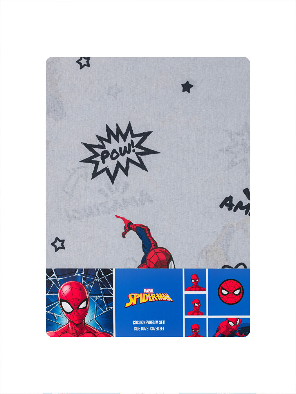 LCW HOME Açık Gri Spiderman Baskılı Çocuk Nevresim Seti - 6