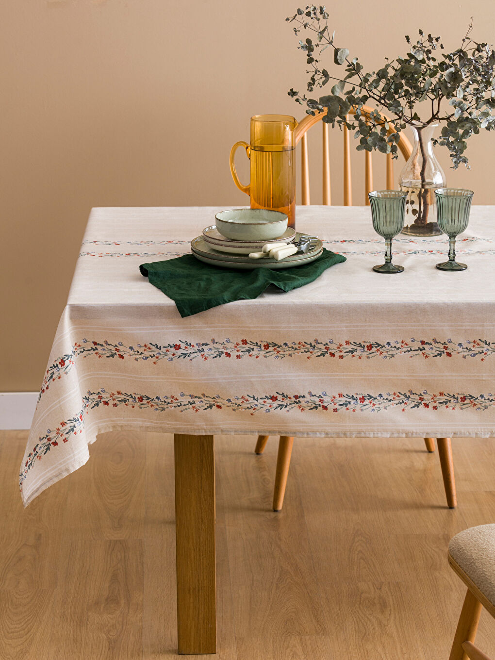 Floral Patterned Tablecloth 150x200 cm-1