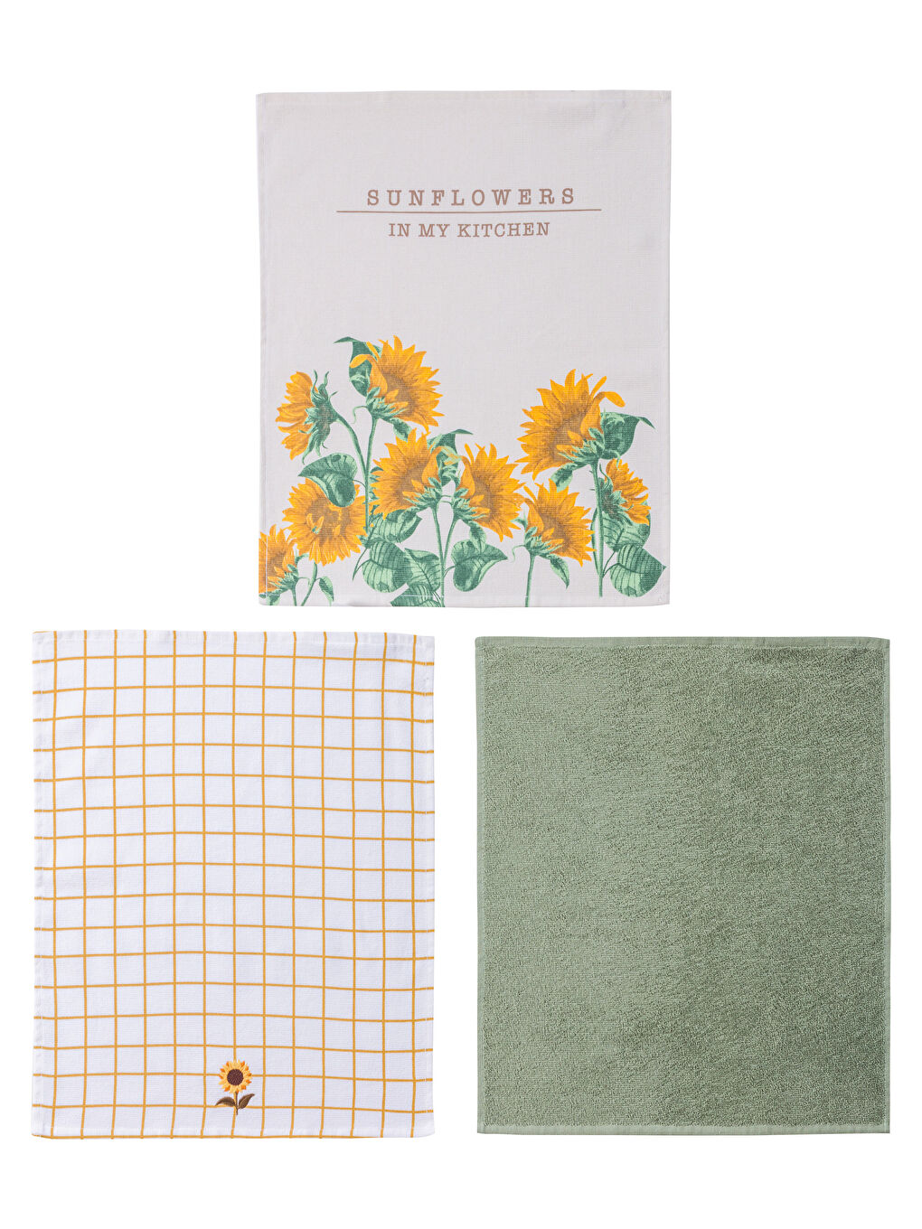 Гүлді өрнекті шай сүлгісі 3 данадан тұратын 40x50 см-6