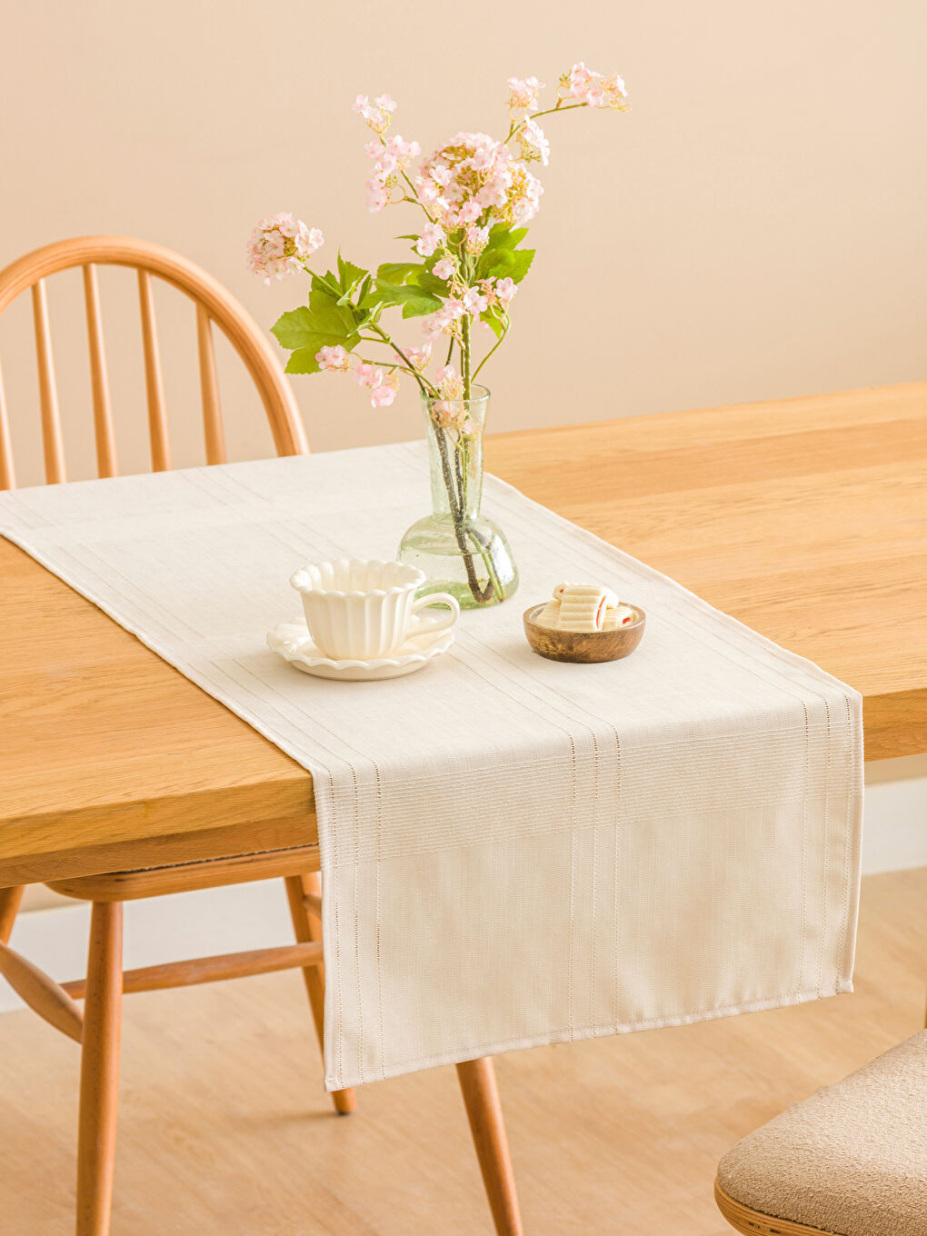 Striped Embroidered Runner 45x150 cm -W4HP34Z8-SAW