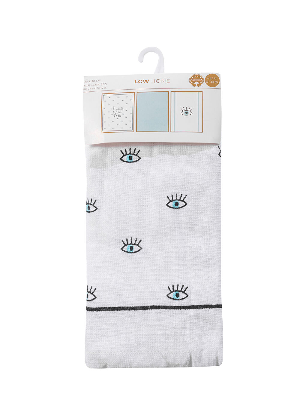LCW HOME خاولی چای چاپکراوی چاو ٣ دانە ٤٠x٥٠ cm -W4HU67Z8-LQQ