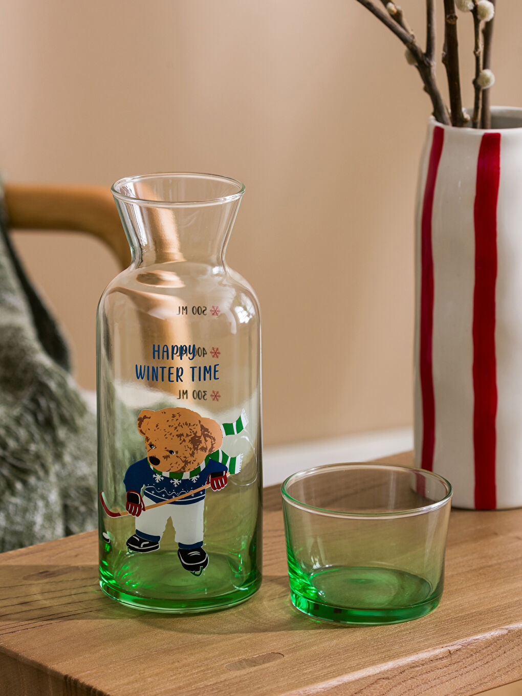 LCW HOME Yeşil Ayı Teddy Baskılı Baş Ucu Sürahisi 700 Ml - 2